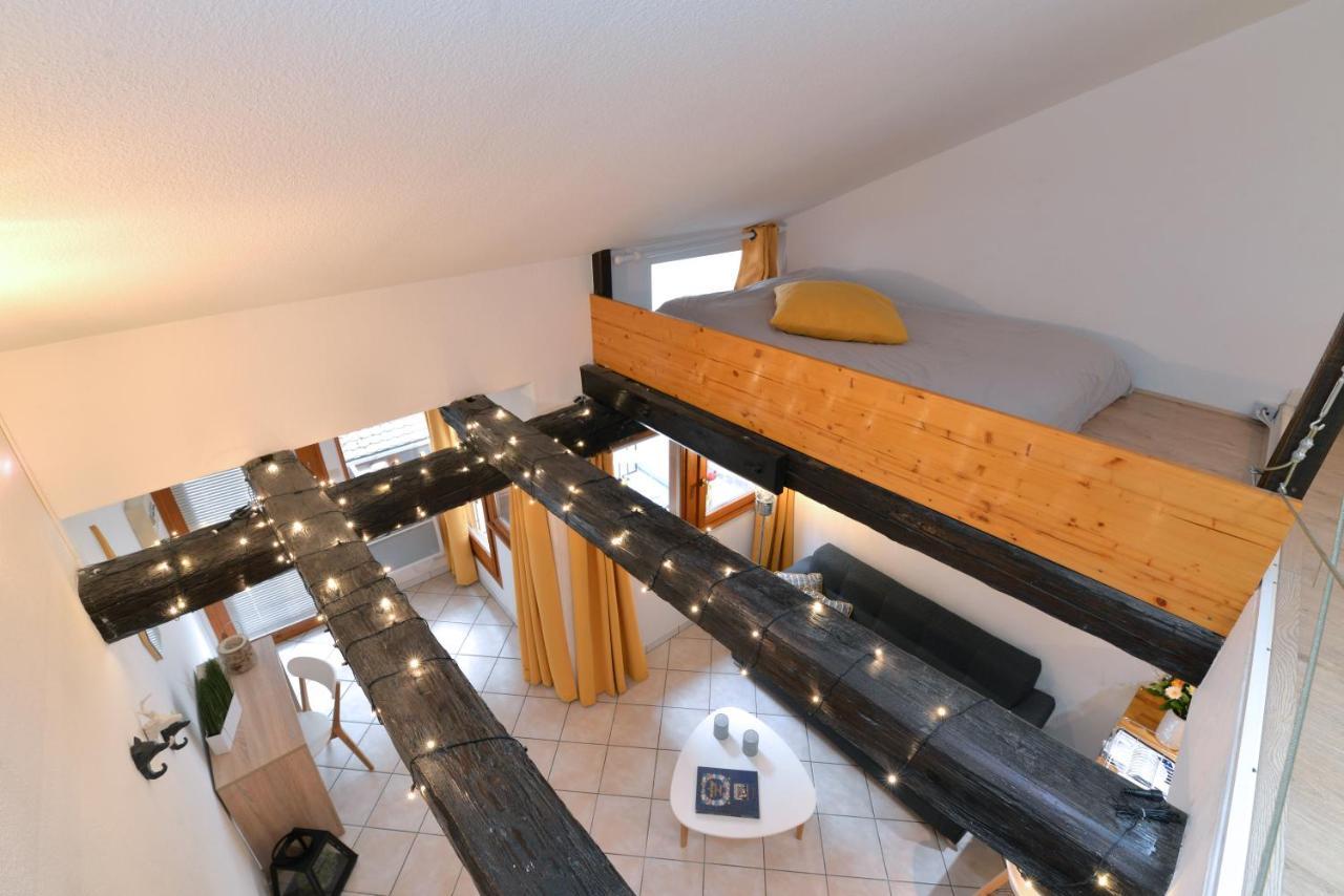 Appartement La Terrasse Sur Cour กอลมาร์ ภายนอก รูปภาพ